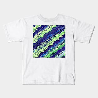 Green and indigo Kids T-Shirt